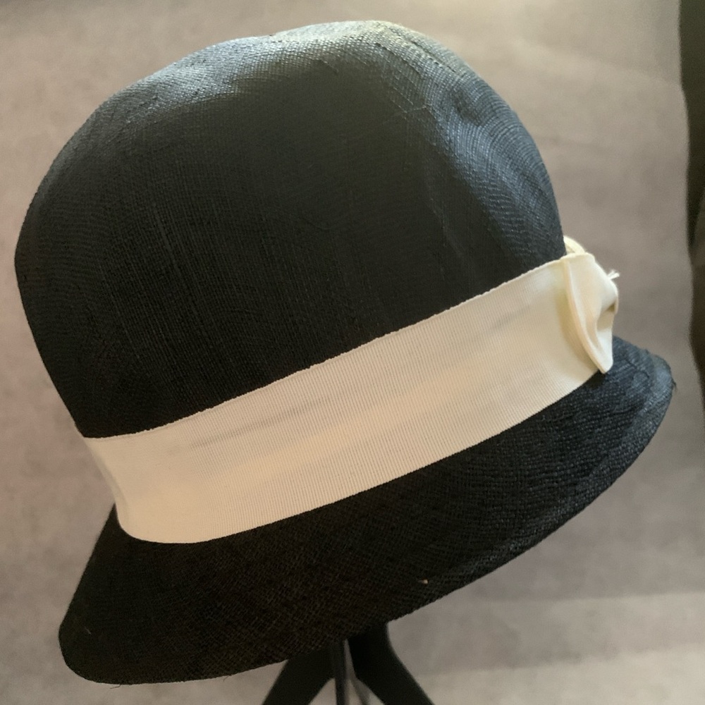 NWT Vintage Lauren Ralph Lauren Linen Cloche with Bow, MSRP $50